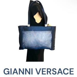 Authentic Gianni Versace luxury designer vintage Iridescent mesh handbag purse